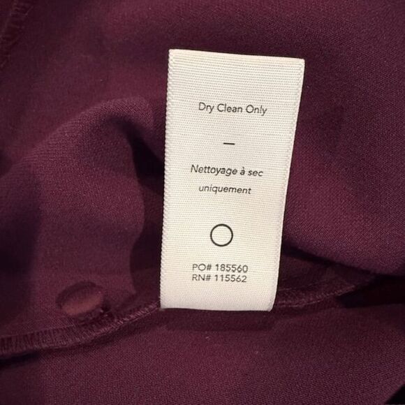 Likely Keller Long Sleeve Mini Dress Purple Plum Bodycon Sheath Cutout Size 4 - Picture 9 of 14